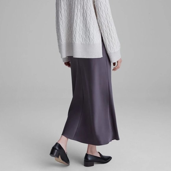 Club Monaco Slip Skirt - 4 - Grey/Purple - Picture 2 of 7